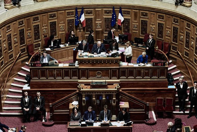 22 de janeiro de 2025, Paris, Ile-De-France (Região, França): Sessão de perguntas ao governo de 22 de janeiro de 2025, no Senado francês.