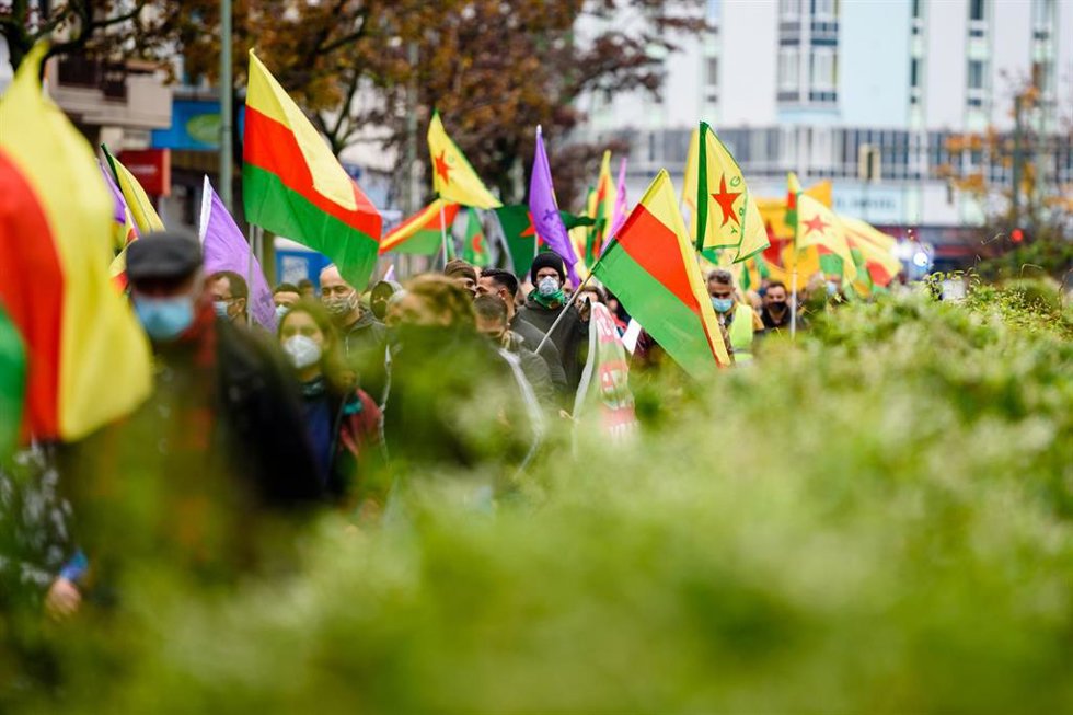 Archivo - Imagen de archivo de una manifestación en apoyo al Kurdistán