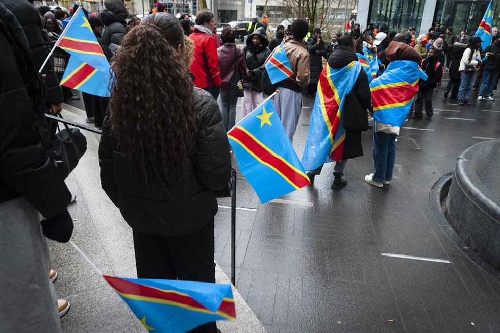 Manifestación de la diáspora congoleña en Bruselas