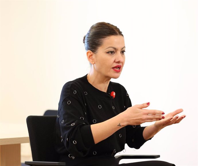 Archivo - La ministra de Juventud e Infancia, Sira Rego, durante una entrevista para Europa Press, a 23 de diciembre de 2024, en Madrid (España). 