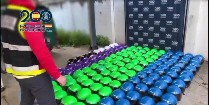 Imagen de los cascos recuperados