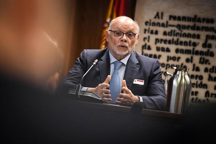 El ex director general de Carreteras, Javier Herrero, comparece en la comisión del ‘caso Koldo’, en el Senado, a 18 de febrero de 2025, en Madrid (España).