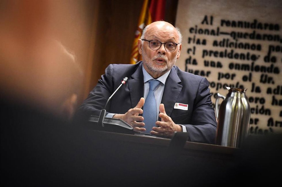 El ex director general de Carreteras, Javier Herrero, comparece en la comisión del caso Koldo, en el Senado, a 18 de febrero de 2025, en Madrid (España).