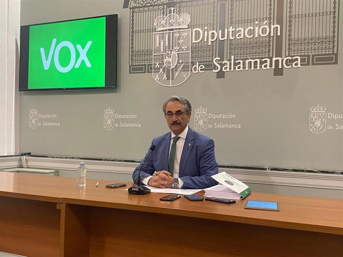 Celestion del Teso, durante la rueda de prensa.