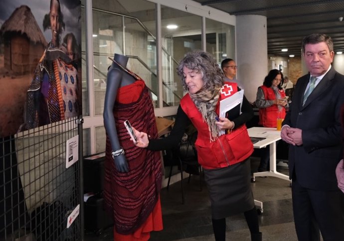 Imagen de la exposición sobre las mujeres masái en Palencia.