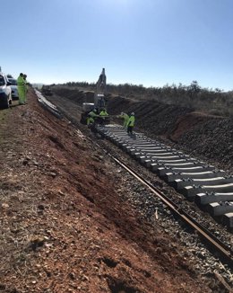 Obras de renovación ya realizadas en el tramo Usagre-Llerena