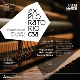 Cartel de la sesión de 'Exploratorio' el 21 de febrero en el C3A.