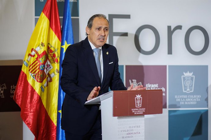 Archivo - El Decano del ICAM, Eugenio Ribón, participa en los desayunos jurídicos del Colegio de la Abogacía de Madrid, en la ICAM, a 16 de mayo de 2024, en Madrid (España). Bajo el título “CGPJ, una reforma inaplazable”, el Colegio de la Abogacía de Madr