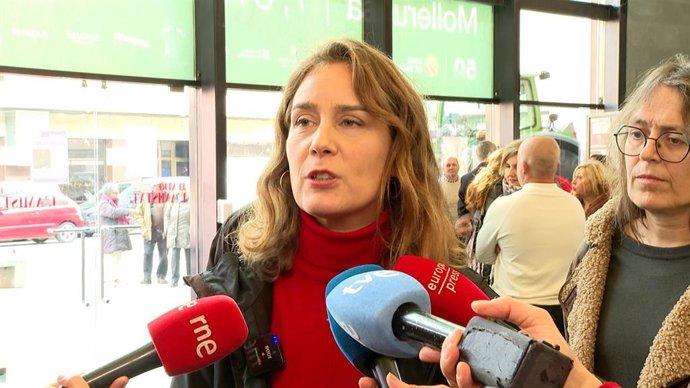 La presidenta del grupo de los Comuns en el Parlament, Jéssica Albiach, este domingo
