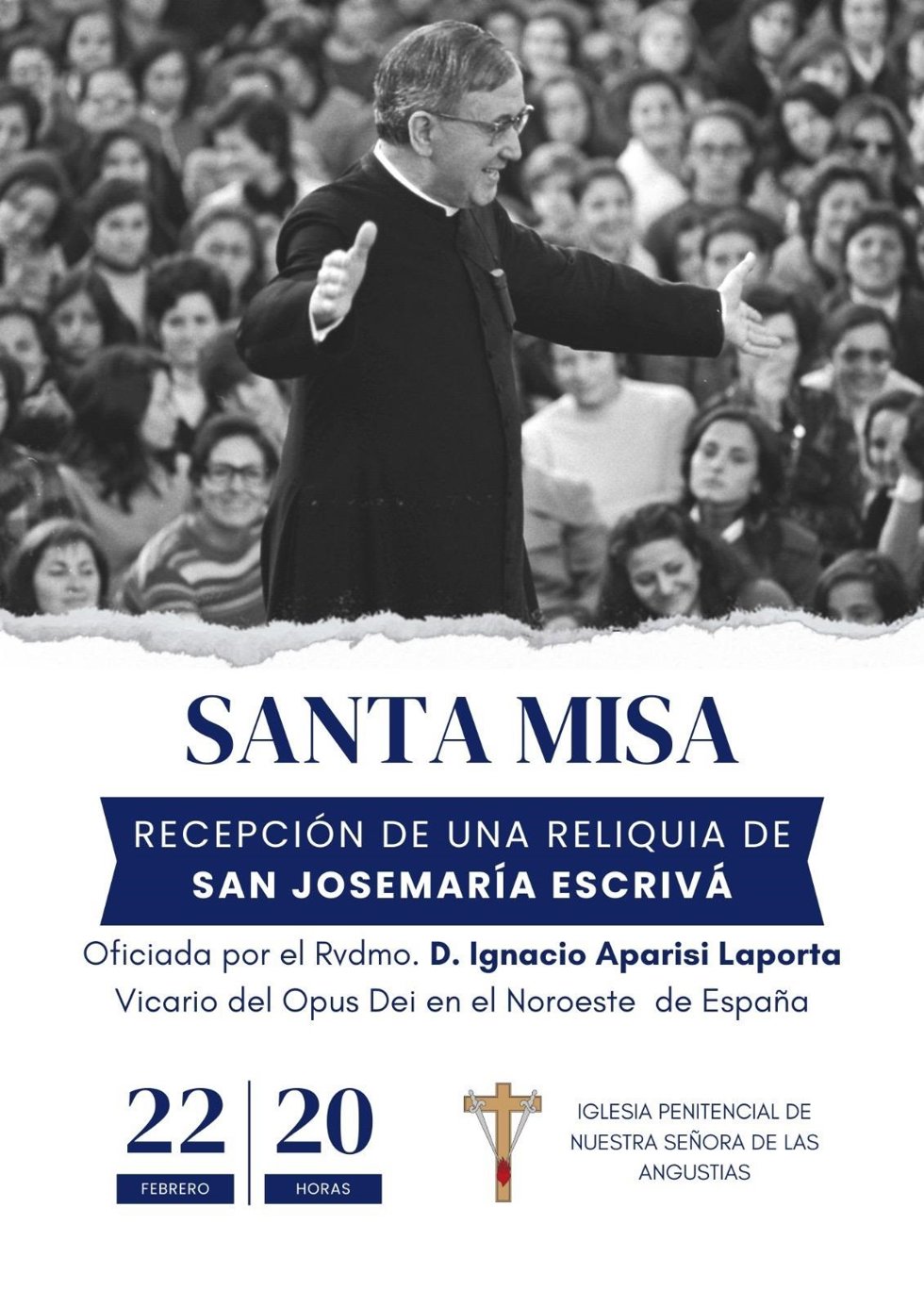 Santa misa de la recepción de una reliquia de San Josemaría Escrivá.