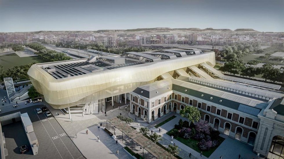 Recreación del diseño de la nueva estación Campo Grande de Valladolid.