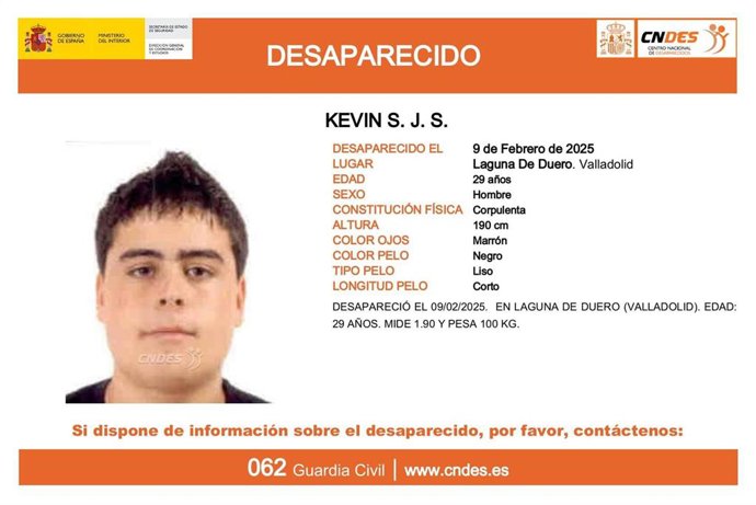 Aviso de persona desaparecida en Laguna de Duero (Valladolid)