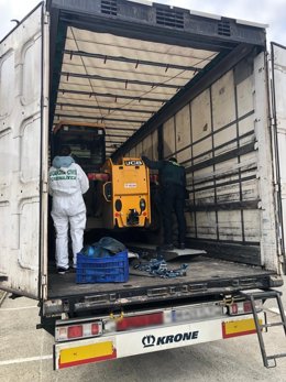 Imagen de la actuación de la Guardia Civil.