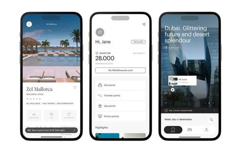 Meliá completa la renovación de sus canales de venta con una nueva 'app' móvil.
