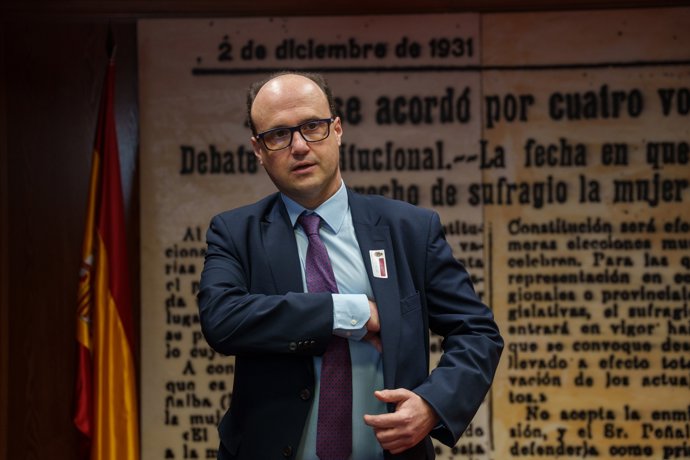 El exjefe del gabinete de la exministra Reyes Maroto, Juan Ignacio Díaz, llega a comparecer en la comisión por el ‘caso Koldo’, en el Senado, a 19 de febrero de 2025, en Madrid (España).