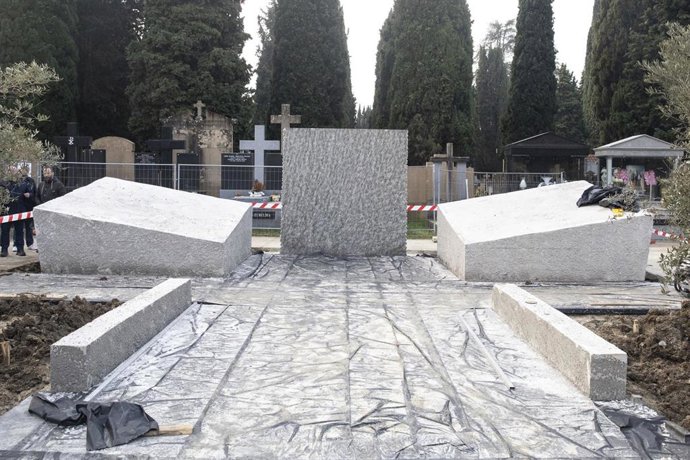 Imagen de las obras de ampliación del panteón de restos de personas fusiladas no identificadas de la Guerra Civil y el franquismo