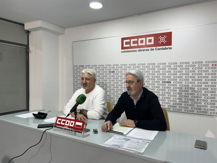 Rueda de prensa de UGT y CCOO sobre la deuda con los pensionistas mutualistas.