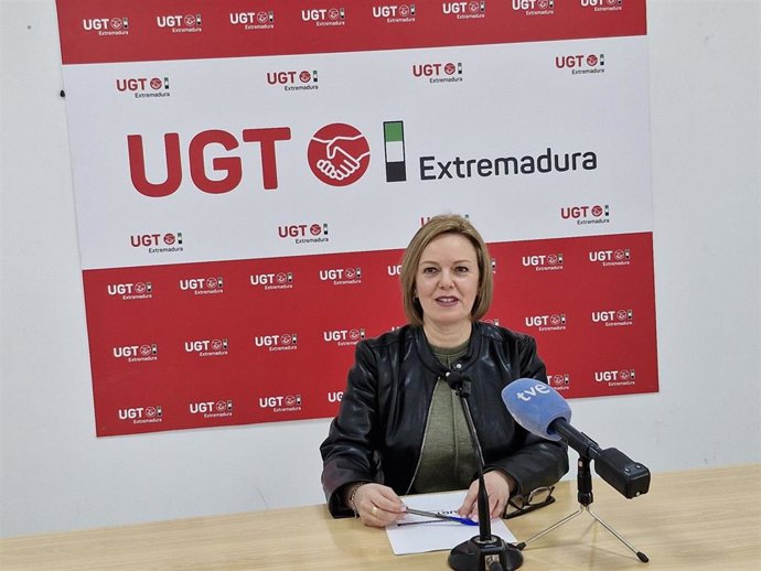 La secretaria de Igualdad, Política Social y Seguridad Laboral de UGT Extremadura, María José Ladera