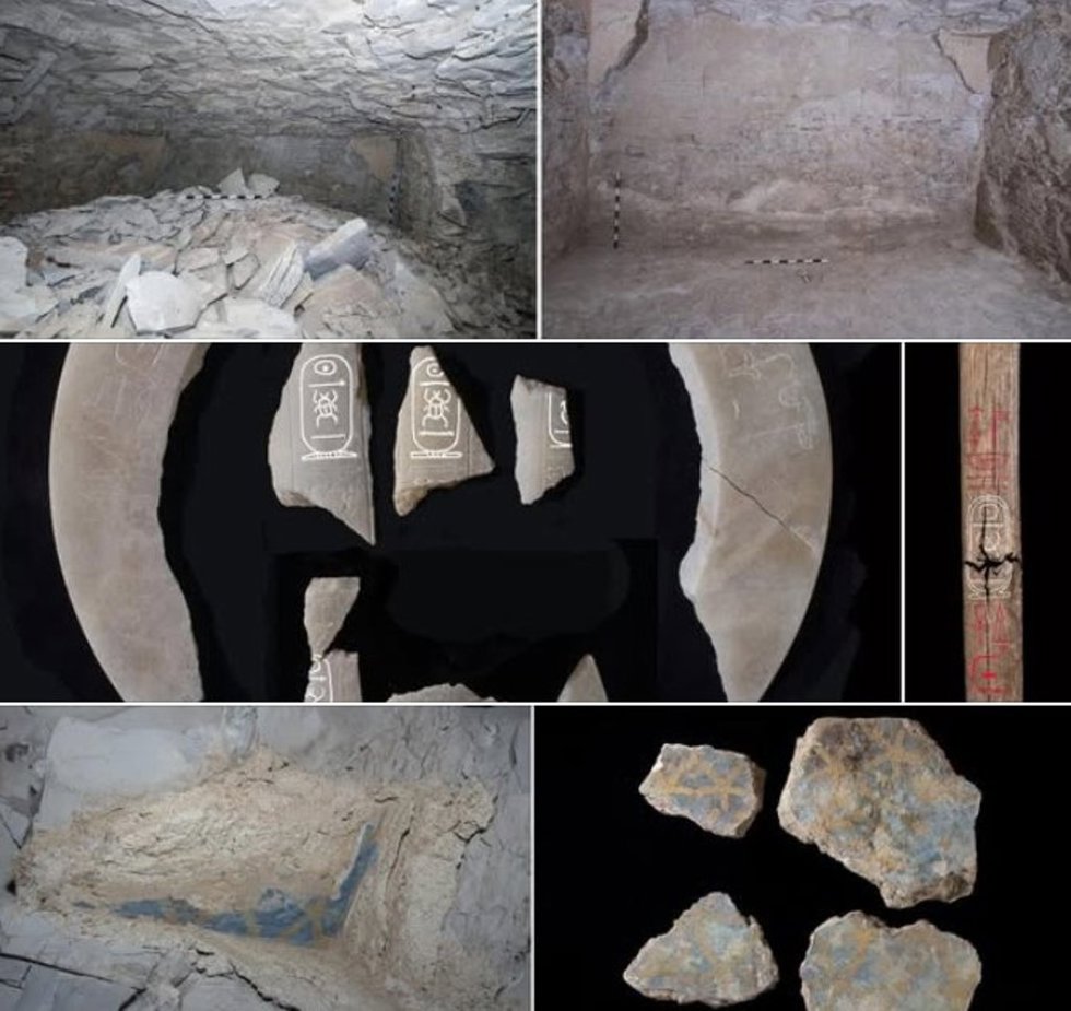 Aspecto y restos encontrados en la tumba de Tutmosis II