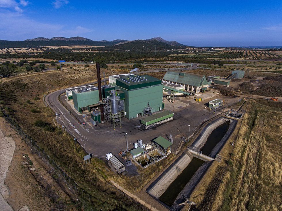 Archivo - Planta de Magnon Green Energy, filial de energías renovables del grupo Ence, en Mérida, Extremadura (España)