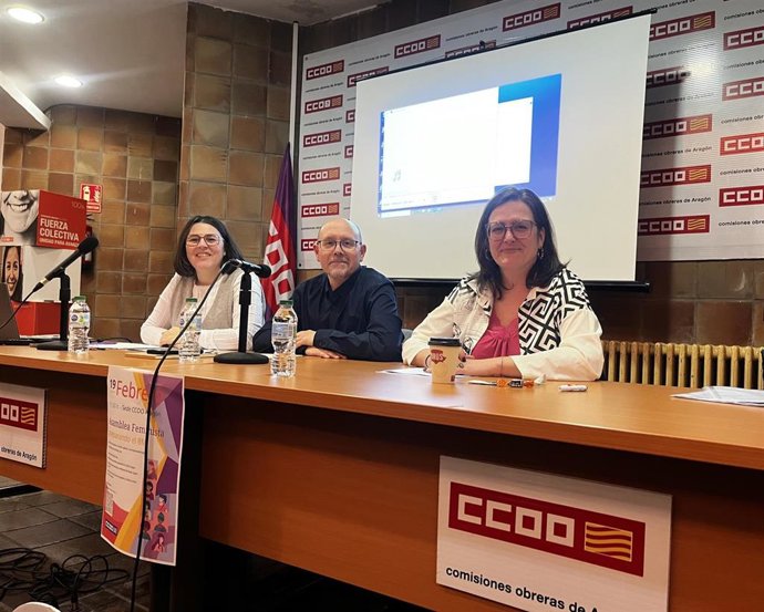 Asamblea feminista de CCOO de cara a la conmemoración del 8M.