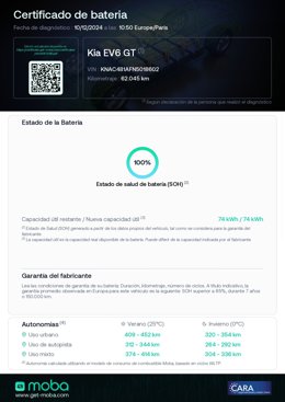 Las baterías de los vehículos eléctricos siguen siendo eficientes tras varios años, según Arval.