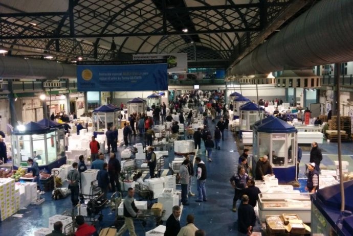 Archivo - Lonja de mayoristas de pescados.