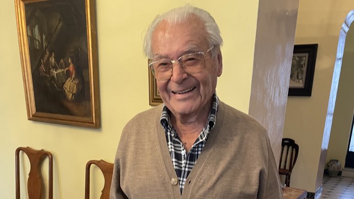 El vecino de Gerena (Sevilla) Juan Nogales Suárez, que cumple 100 años.