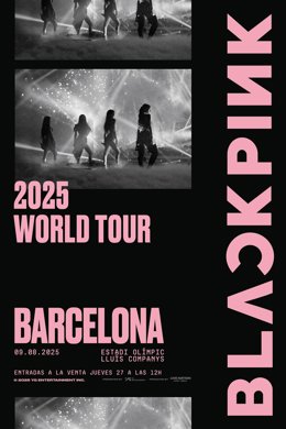 Cartel del concierto de Blackpink en Barcelona