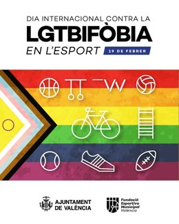 Cartell del Dia Internacional contra la LGTBIFÒBIA en l'esport