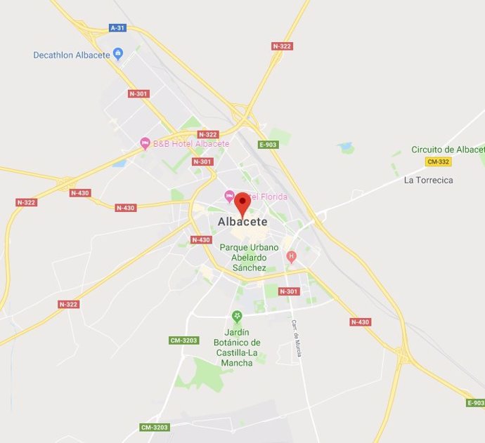 Archivo - Imagen de Albacete en Google Maps.