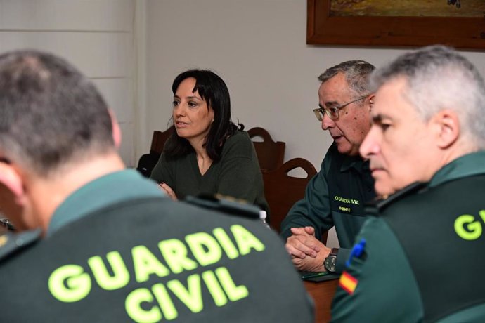 La directora general de la Guardia Civil, Mercedes González, en una reunión con los mandos responsables la actividad desarrollada en la lucha contra el narcotráfico en Andalucía.