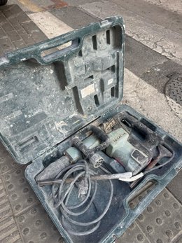 Imagen del martillo neumático robado del interior de una furgoneta