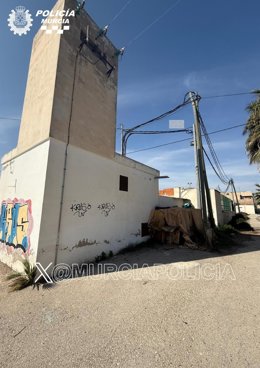 Imagen de la torre eléctrica a la que escaló el individuo