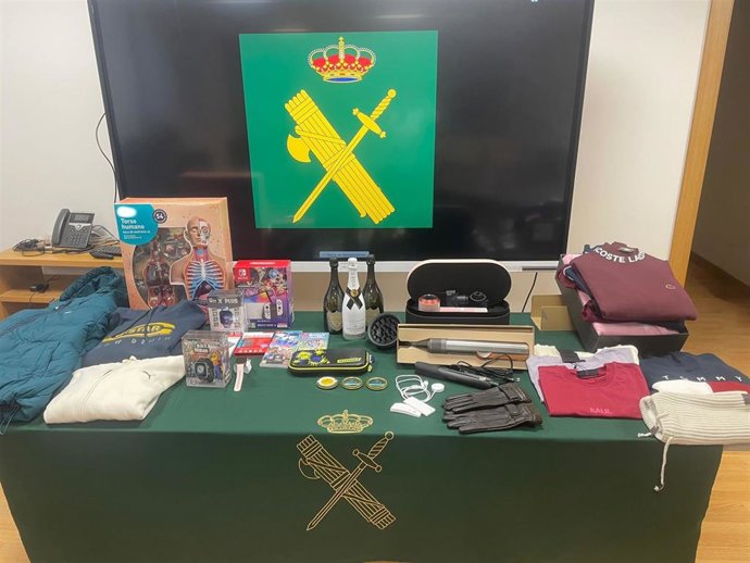 Imagen de los productos sustraídos