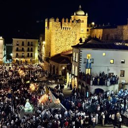Imagen de archivo de la Procesión Magna Mariana celebrada en Cáceres en octubre de 2024