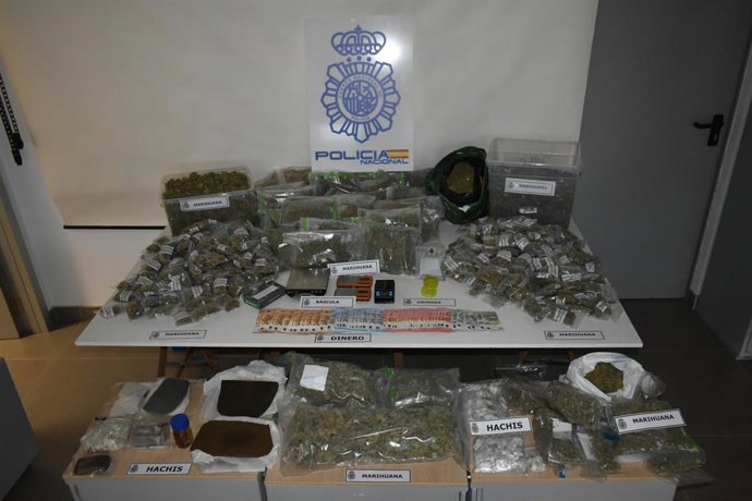 Marihuana incautada en San Sebastián.