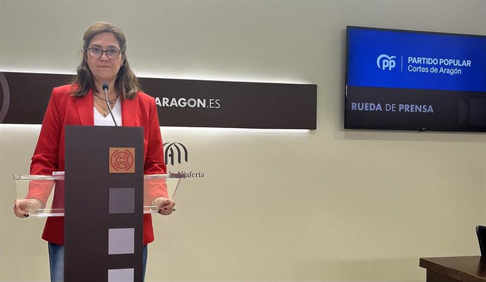 La portavoz de Sanidad del grupo del PP de las Cortes de Aragón, Susana Gaspar.