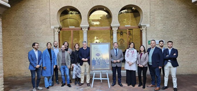 Presentación del cartel de la Feria de Mairena del Alcor en la sede del Gobierno andaluz.