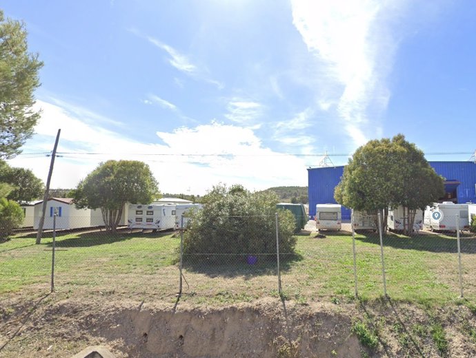 Parking de caravanas en Ontígola, Toledo.