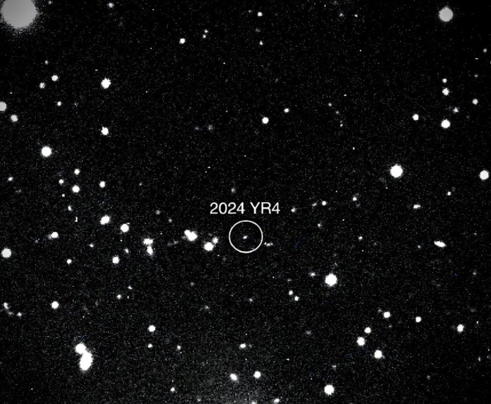 El asteroide 2024 YR4 observado por el telescopio Magdalena Ridge de 2,4 m en el Instituto Tecnológico de Nuevo México el 27 de enero de 2025.