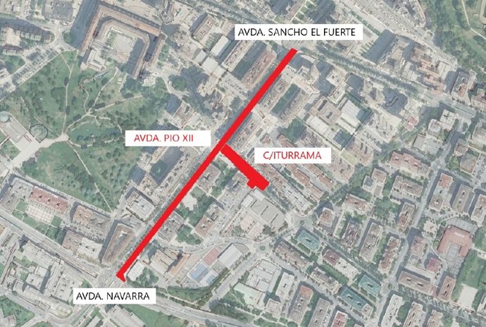 Mapa que detalla las zonas donde se realizarán las obras.