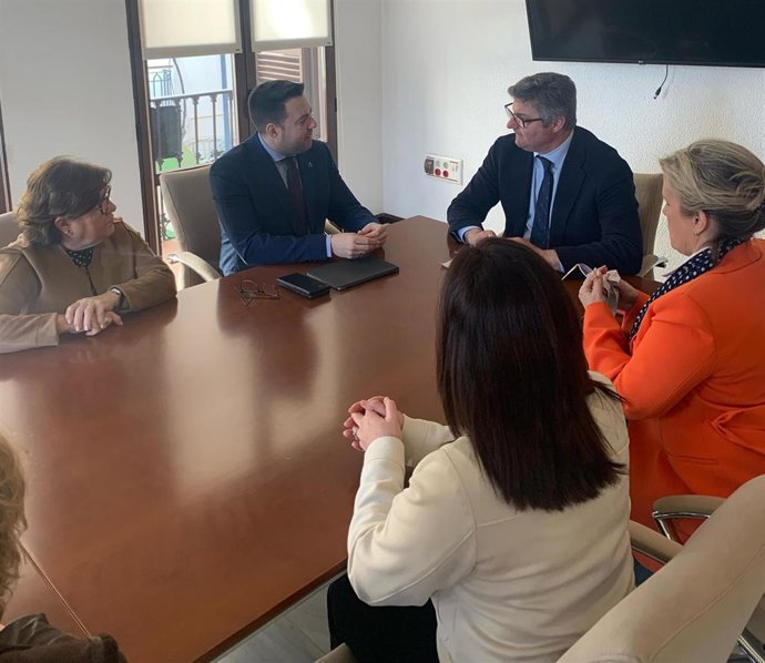 (Desde Izda.) Sánchez, Huertas Y Velasco En Puente Genil.