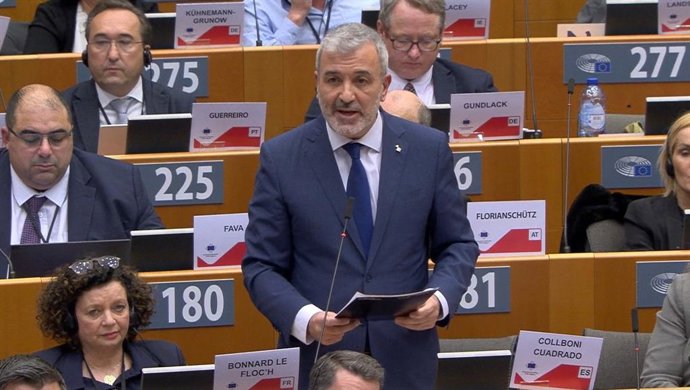 Captura de pantalla del alcalde Jaume Collboni en su intervención en el Comité de las Regiones