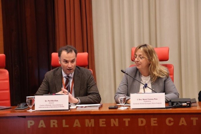 El director del CIDOB, Pol Morillas, durante su comparecencia de este jueves en el Parlament