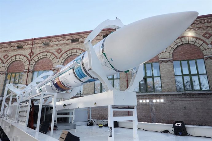 Archivo - Arxiu - El MIURA 1, primer coet espacial espanyol, durant la seua presentació en l'esplanada del Museu Nacional de Ciències Naturals, a 12 de novembre del 2021, a Madrid, (Espanya).