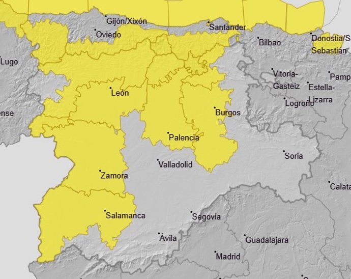 Avisos meteorológicos para la jornada de este viernes, 21 de febrero.