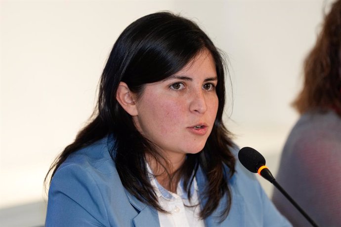 Amanda Gutierrez of Futpro during the signing of the II Professional Agreement for Women's Football at the headquarters of the Liga F on January 27, 2025, in Madrid, Spain.