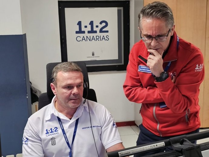 Archivo - Sala operativa del 112 de Canarias