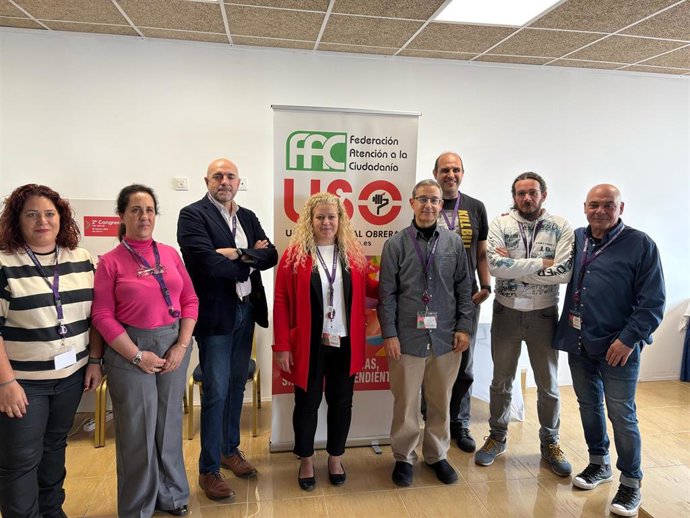 José Ucendo renueva como secretario general de la Federación de Atención a la Ciudadanía de USO.